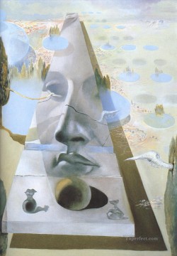 Apparition of the Visage of Aphrodite of Cnidos in a Landscape Surrealism Oil Paintings